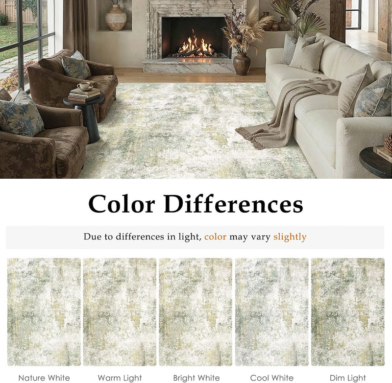 Large Rugs Living Room Washable Abstract Carpet