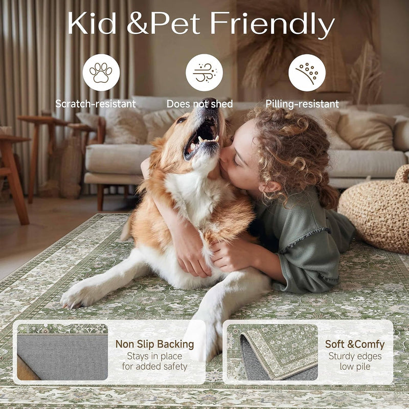 Rugs Living Room Washable Area Rug
