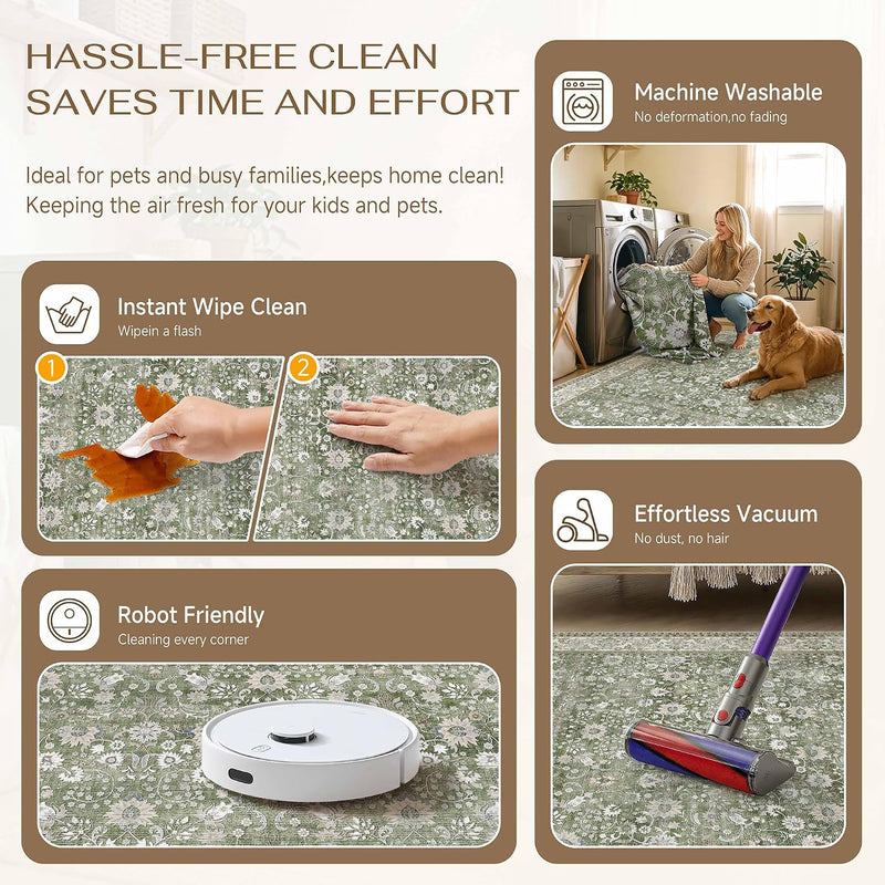 Rugs Living Room Washable Area Rug