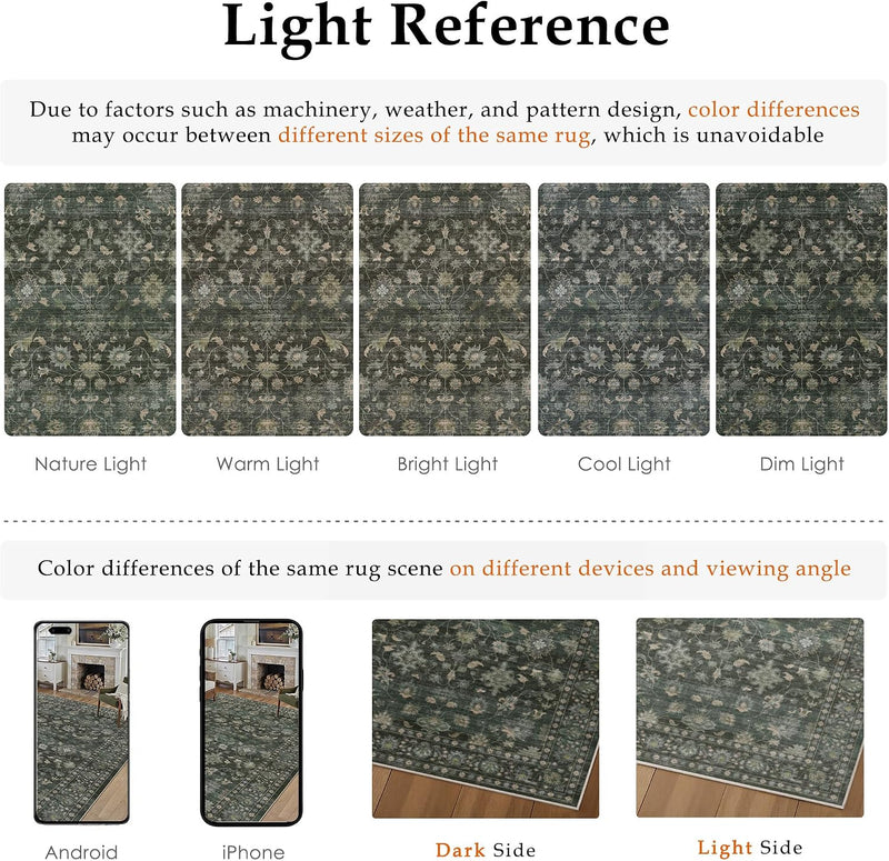Large Rugs Living Room Washable Carpet Non