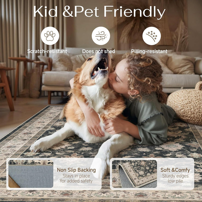 Large Rugs Living Room Washable Carpet Non