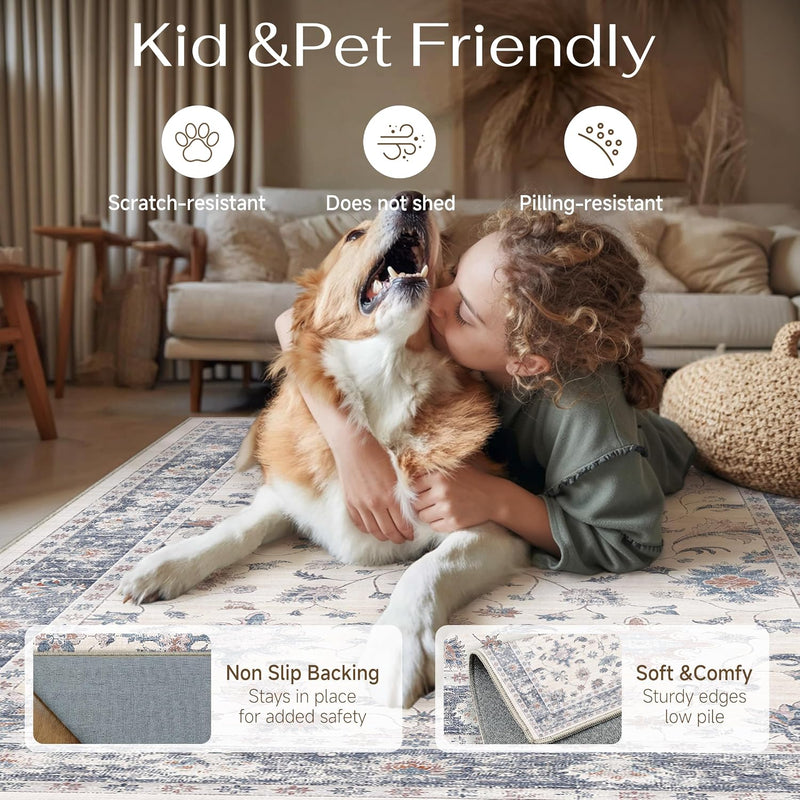 Large Rugs Living Room Washable Carpet Non