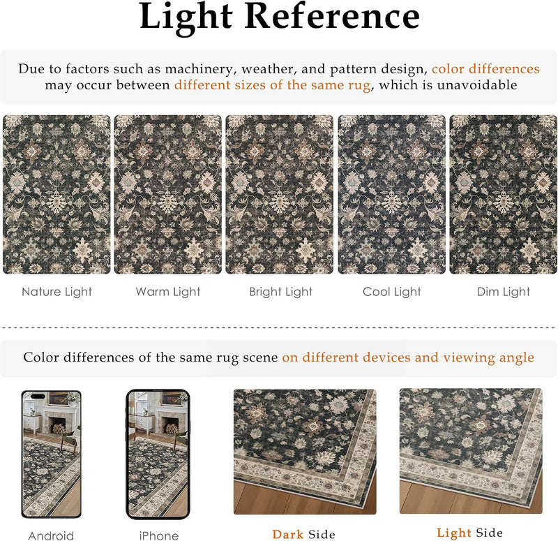 Large Rugs Living Room Washable Carpet Non