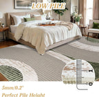 Large Rugs Living Room Washable for Bedroom