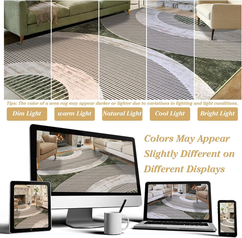 Large Rugs Living Room Washable for Bedroom