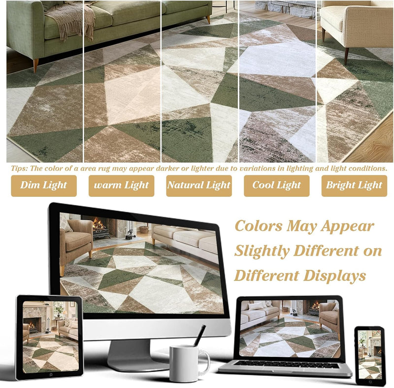 Large Rugs Living Room Washable for Bedroom