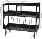 Large Rustic Record Player Stand 2 Tier Table