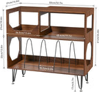 Large Rustic Record Player Stand 2 Tier Table