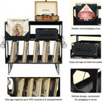 Large Rustic Record Player Stand 2 Tier Table