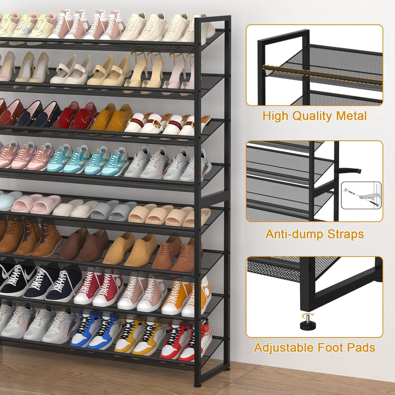 Large Shoe Rack 8 Tier Organiser