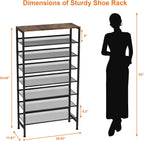 Large Shoe Rack 8 Tier Organiser