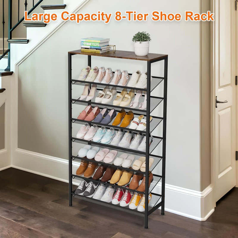 Large Shoe Rack 8 Tier Organiser