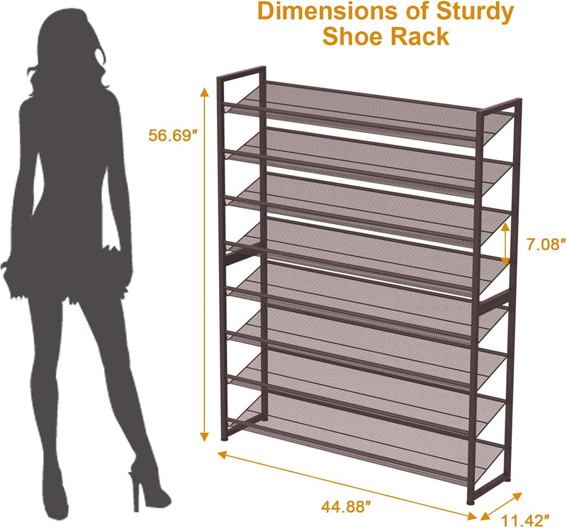 Large Shoe Rack 8 Tier Organiser