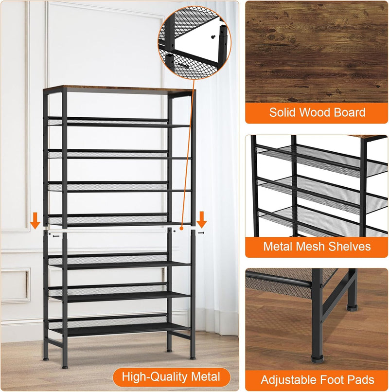 Large Shoe Rack 8 Tier Organiser