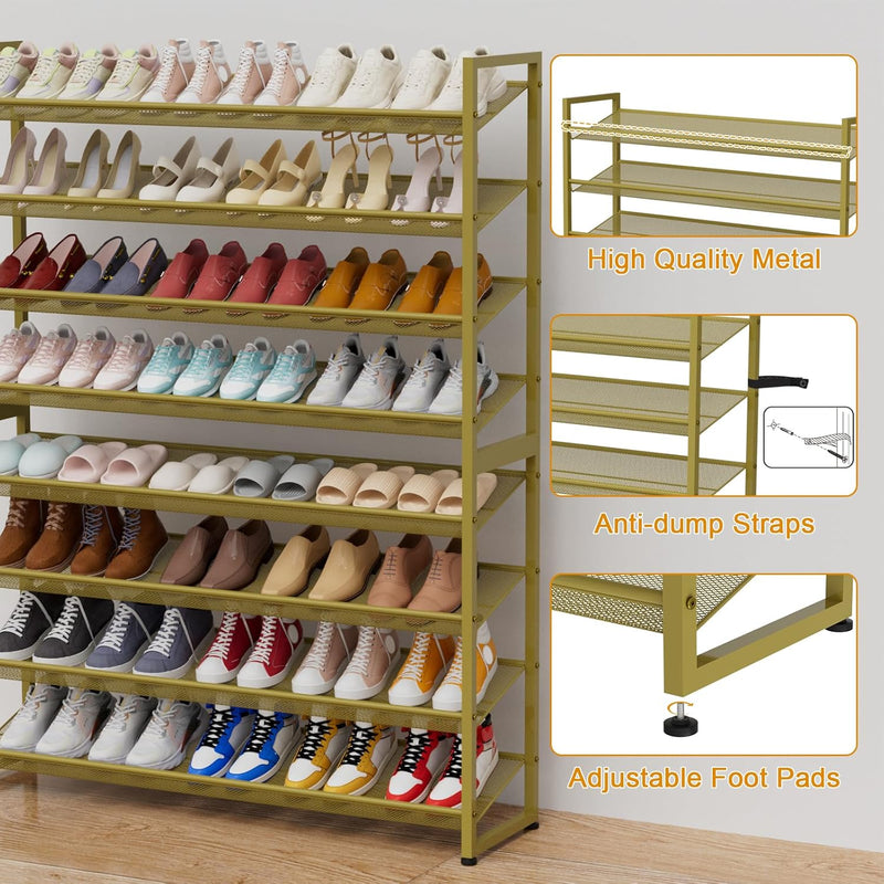 Large Shoe Rack 8 Tier Organiser