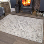 Large Soft Fluffy Trellis Area Rug Shaggy Shag