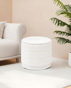 Large Storage Ottoman Round Folding Foot Rest