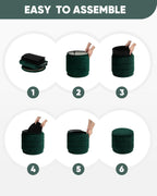Large Storage Ottoman Round Folding Foot Rest