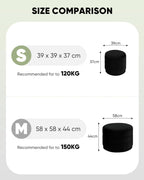 Large Storage Ottoman Round Folding Foot Rest