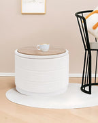 Large Storage Ottoman Round Folding Foot Rest