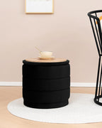 Large Storage Ottoman Round Folding Foot Rest