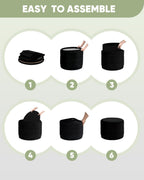 Large Storage Ottoman Round Folding Foot Rest