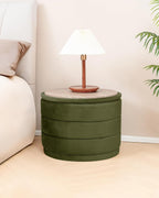 Large Storage Ottoman Round Folding Foot Rest