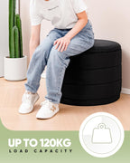 Large Storage Ottoman Round Folding Foot Rest