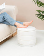 Large Storage Ottoman Round Folding Foot Rest