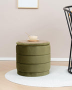 Large Storage Ottoman Round Folding Foot Rest