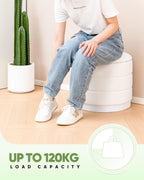 Large Storage Ottoman Round Folding Foot Rest
