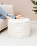 Large Storage Ottoman Round Folding Foot Rest