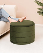 Large Storage Ottoman Round Folding Foot Rest
