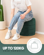 Large Storage Ottoman Round Folding Foot Rest