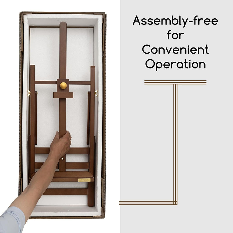 Pro Large Tabletop Painting Easel: Assembly-Free Beech Wood