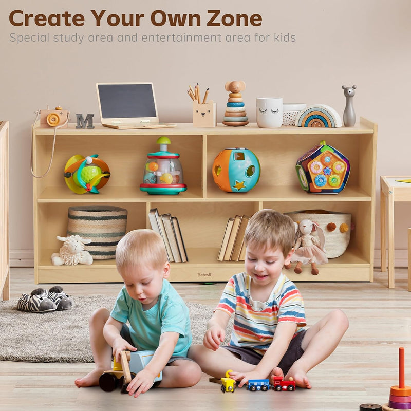 Large Toy Storage Organiser 2-Shelf Montessori Bookshelf