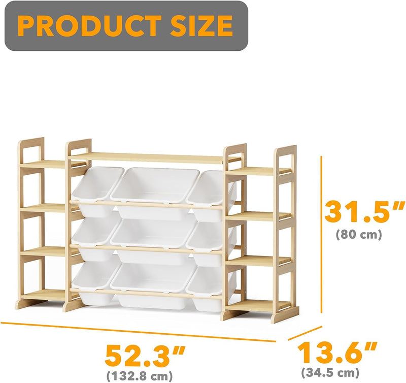 Large Toy Storage Organiser 9 Shelves 9 Bins