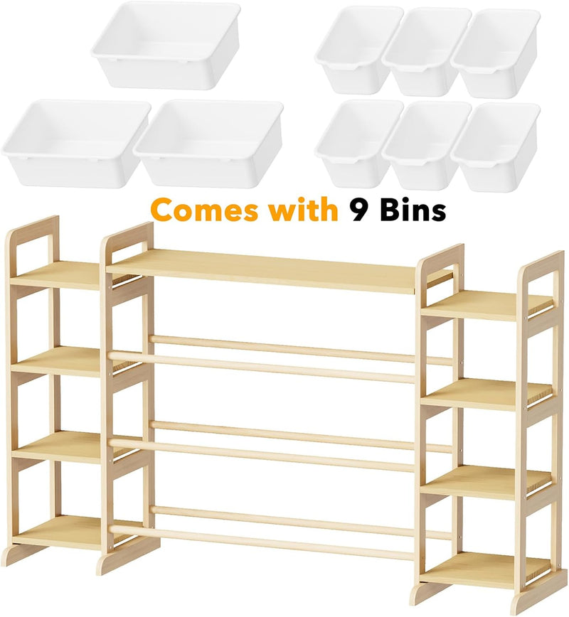 Large Toy Storage Organiser 9 Shelves 9 Bins