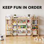 Large Toy Storage Organiser 9 Shelves 9 Bins