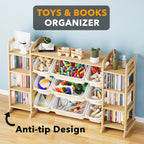 Large Toy Storage Organiser 9 Shelves 9 Bins