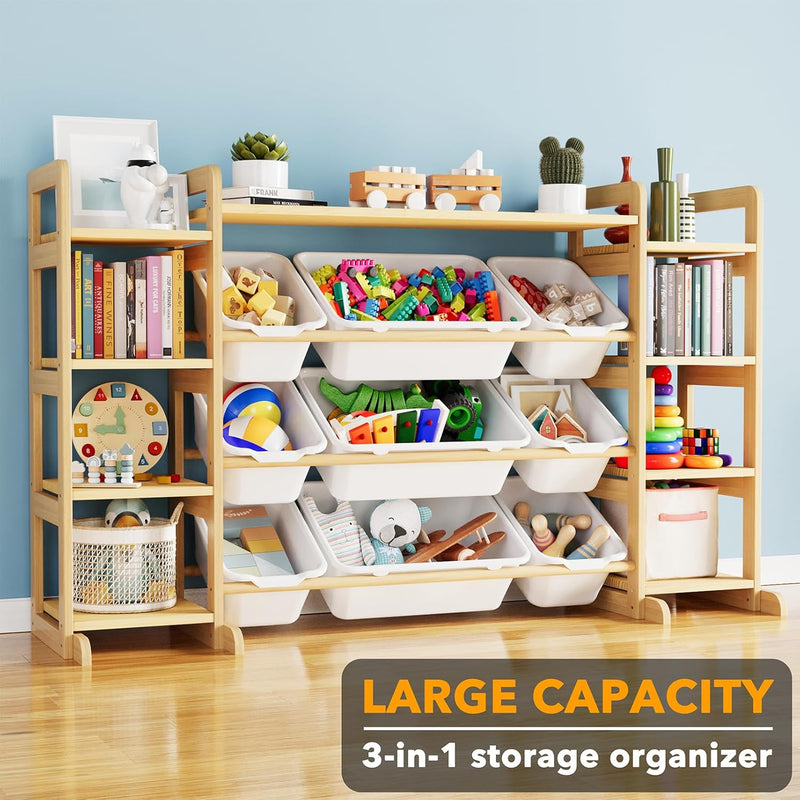 Large Toy Storage Organiser 9 Shelves 9 Bins
