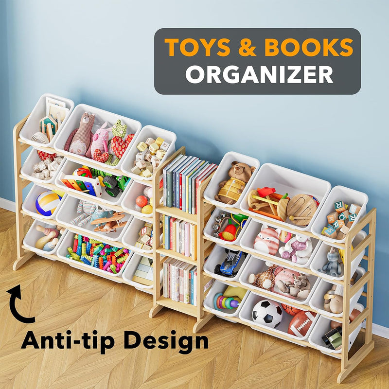 Large Toy Storage Organiser with 24 Bins