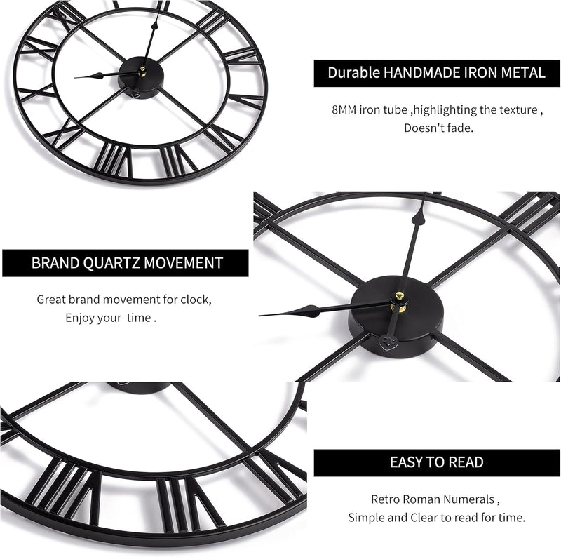 Large Wall Clock Oversized Modern