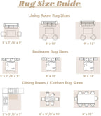 Large Washable Rug 2.4 X 3 M Boho