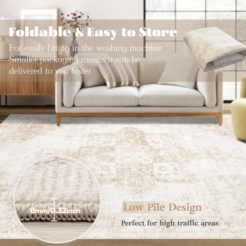 Large Washable Rug 2.4 X 3 M Boho