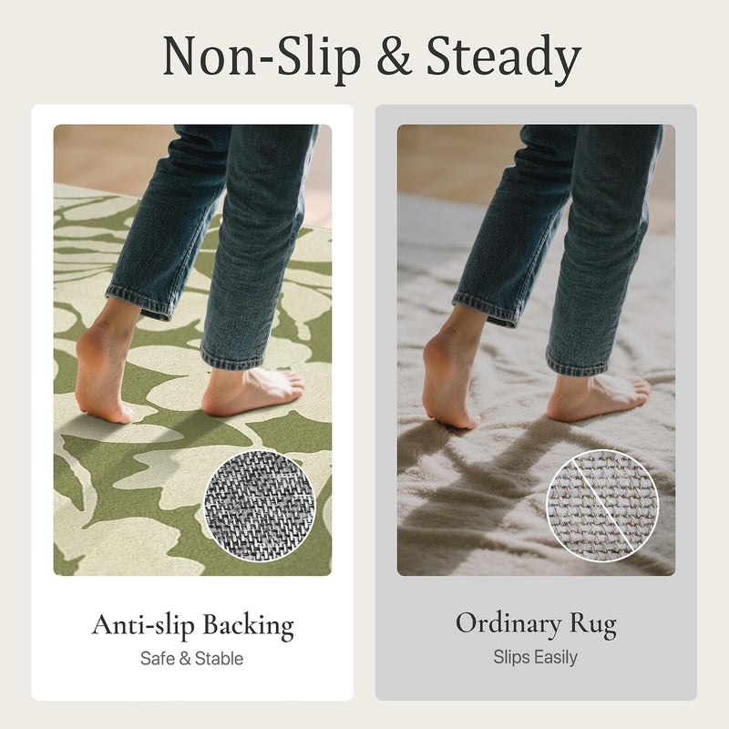 Vintage Runner Washable Non-Slip Carpet Bedroom
