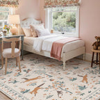 Vintage Runner Washable Non-Slip Carpet Bedroom