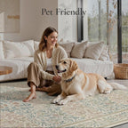 Vintage Runner Washable Non-Slip Carpet Bedroom
