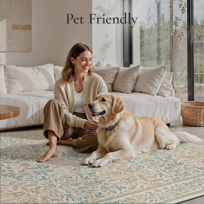 Vintage Runner Washable Non-Slip Carpet Bedroom