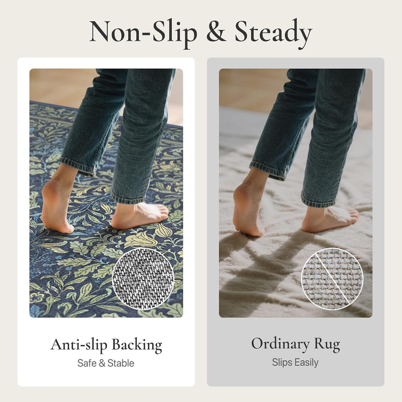 Vintage Runner Washable Non-Slip Carpet Bedroom